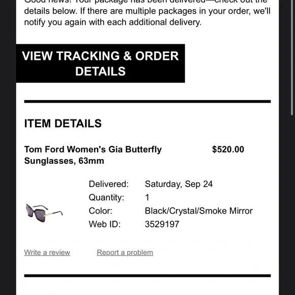 Tom Ford Women's Gia Butterfly Sunglasses, 63mm - Picture 10 of 10